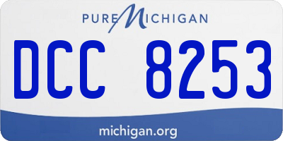MI license plate DCC8253