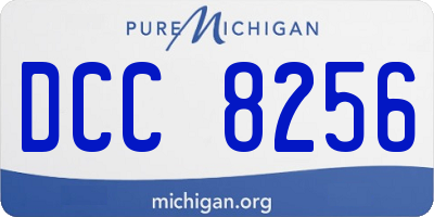 MI license plate DCC8256