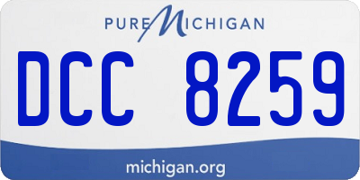MI license plate DCC8259