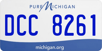 MI license plate DCC8261