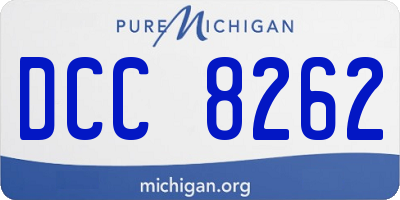 MI license plate DCC8262