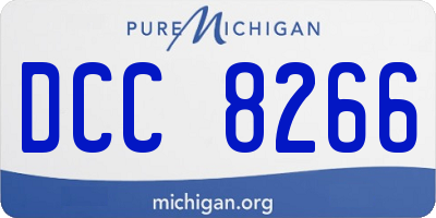 MI license plate DCC8266