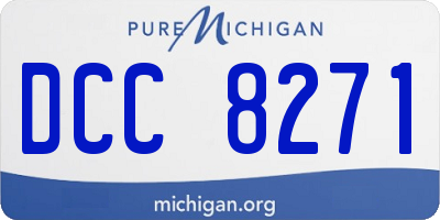 MI license plate DCC8271