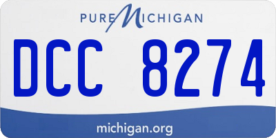 MI license plate DCC8274