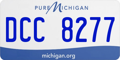 MI license plate DCC8277