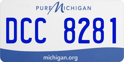 MI license plate DCC8281