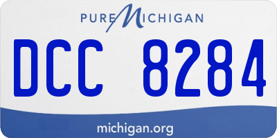 MI license plate DCC8284