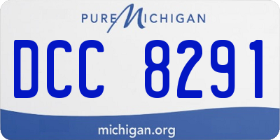 MI license plate DCC8291