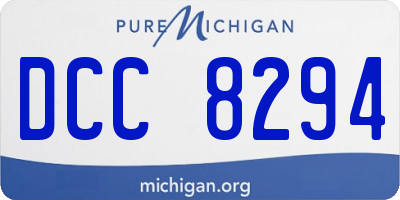 MI license plate DCC8294