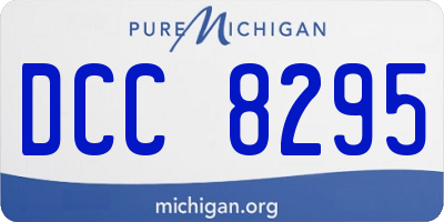 MI license plate DCC8295