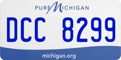 MI license plate DCC8299