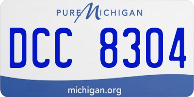 MI license plate DCC8304