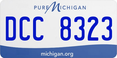 MI license plate DCC8323