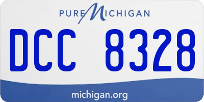 MI license plate DCC8328