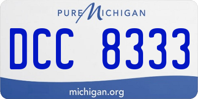 MI license plate DCC8333