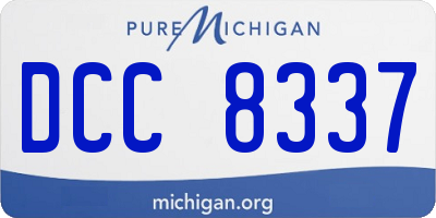 MI license plate DCC8337