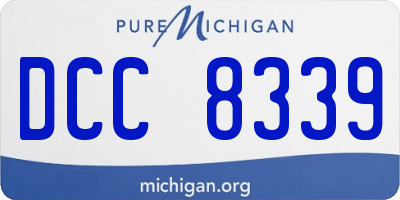 MI license plate DCC8339