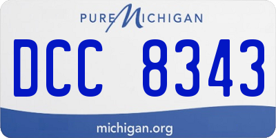 MI license plate DCC8343