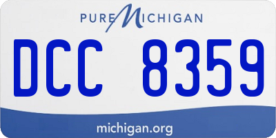 MI license plate DCC8359