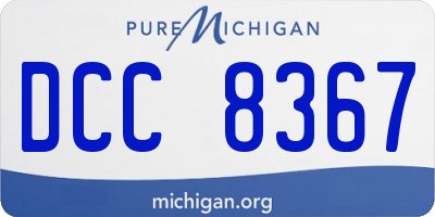 MI license plate DCC8367