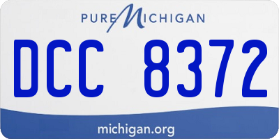 MI license plate DCC8372