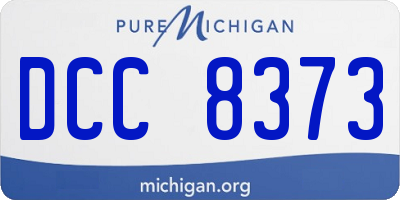 MI license plate DCC8373