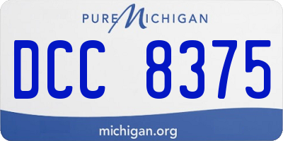 MI license plate DCC8375
