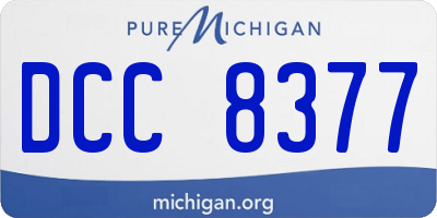 MI license plate DCC8377