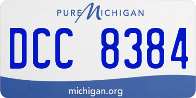 MI license plate DCC8384