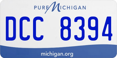 MI license plate DCC8394