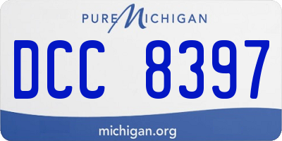 MI license plate DCC8397