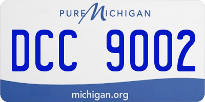 MI license plate DCC9002