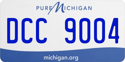 MI license plate DCC9004