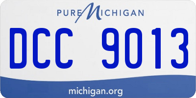MI license plate DCC9013