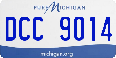 MI license plate DCC9014