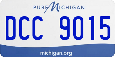 MI license plate DCC9015