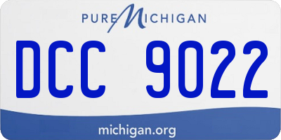 MI license plate DCC9022