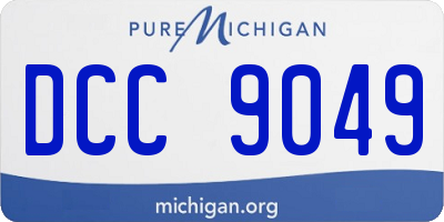 MI license plate DCC9049