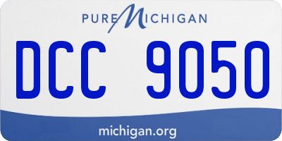 MI license plate DCC9050