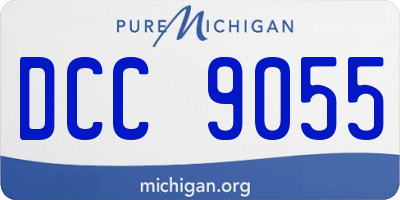 MI license plate DCC9055