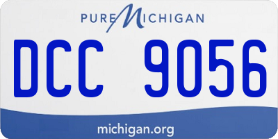 MI license plate DCC9056