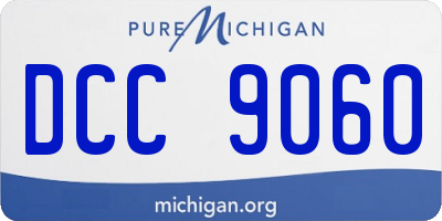 MI license plate DCC9060