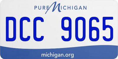 MI license plate DCC9065