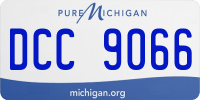 MI license plate DCC9066