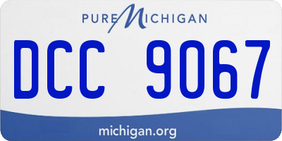 MI license plate DCC9067