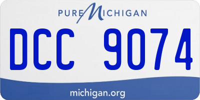 MI license plate DCC9074
