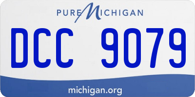 MI license plate DCC9079