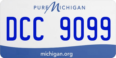 MI license plate DCC9099