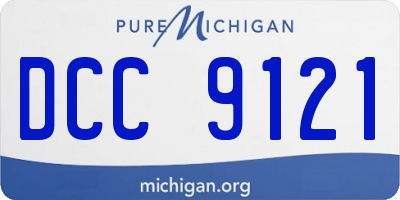 MI license plate DCC9121
