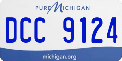 MI license plate DCC9124